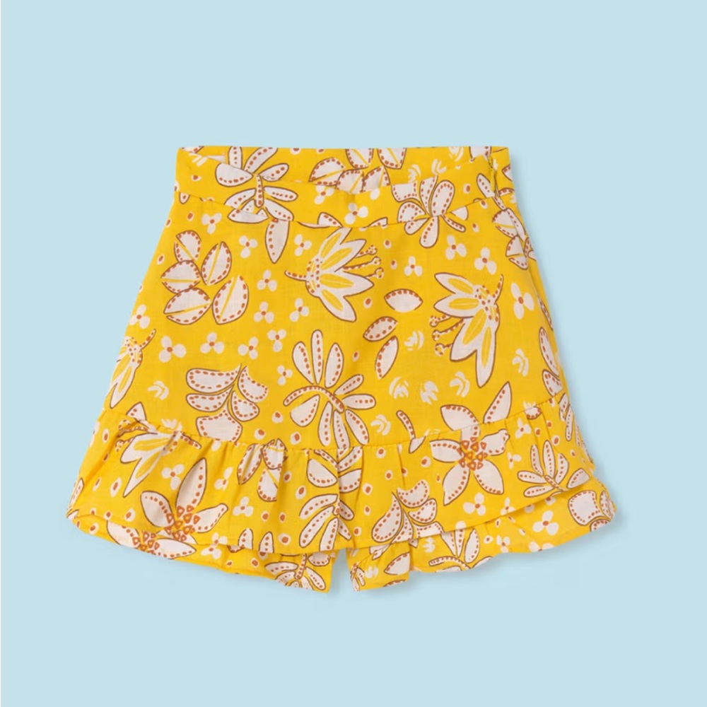 NWT Mayoral Girls Printed Skort | NWT Mayoral Yellow Printed Skort